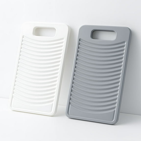 2 Pcs Washboard, Thicken Washing Board Design, Portable wash Board for Hand Washing Clothes, Camping, RV and Travel, Durable, Lightweight and Space-Saving