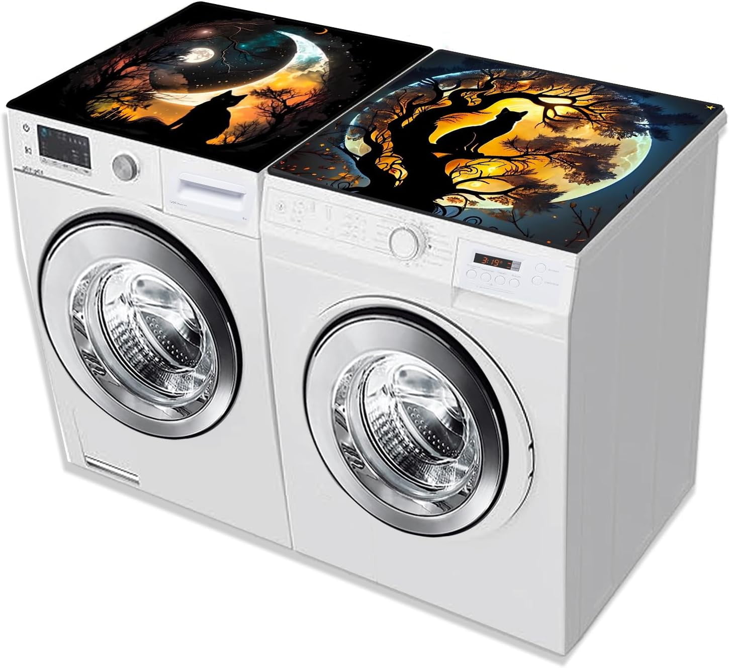 2 Pcs Washer And Dryer Covers for The Top 19.7 x 23.6 Inches Dryer Top Protector Mat Non Slip Washing Machine Cover Fits Most Washers Dryers