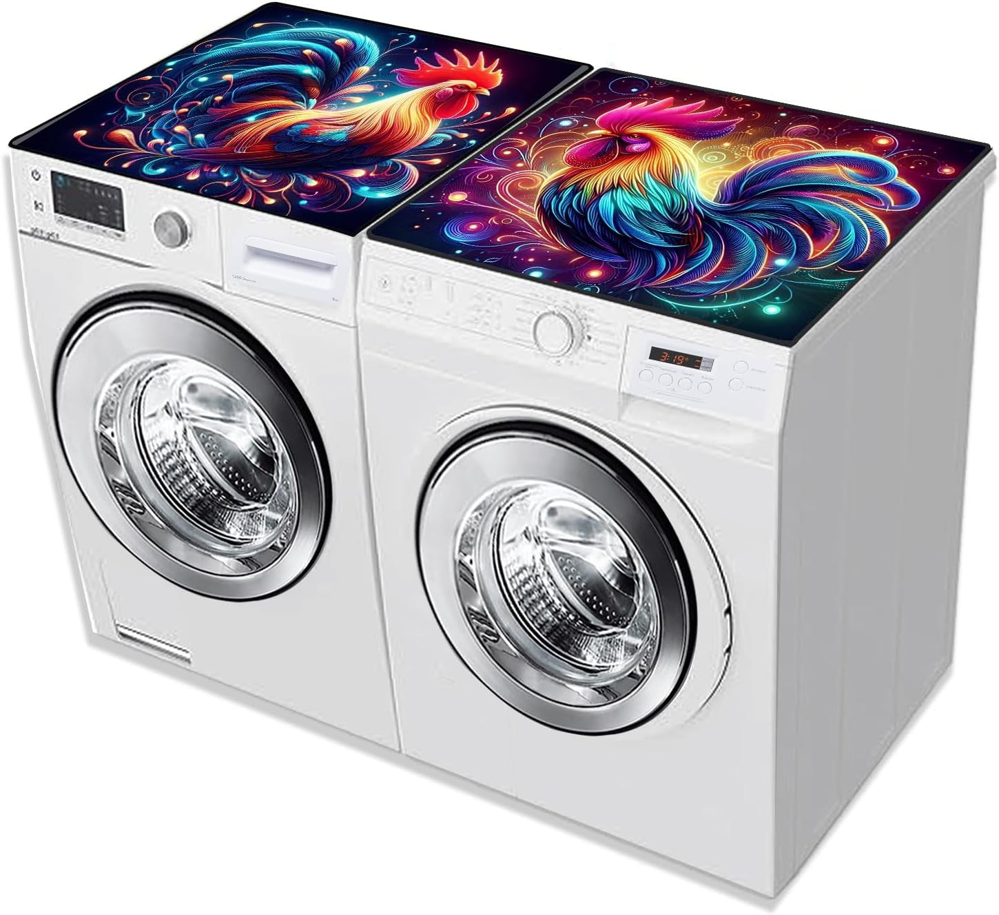 2 Pcs Washer And Dryer Covers for The Top 19.7 x 23.6 Inches Dryer Top Protector Mat Non Slip Washing Machine Cover Fits Most Washers Dryers