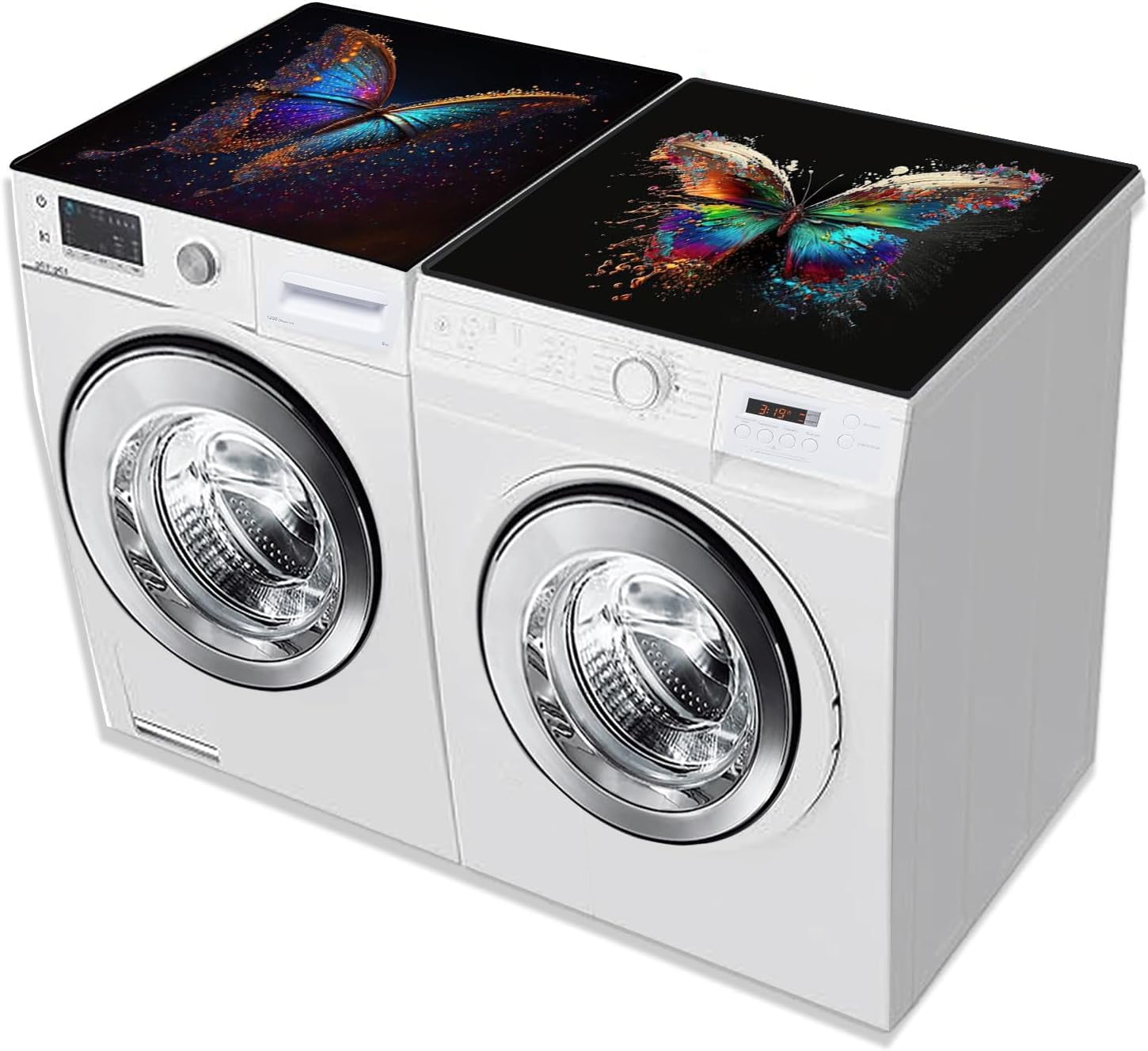 2 Pcs Washer And Dryer Covers for The Top 19.7 x 23.6 Inches Dryer Top Protector Mat Non Slip Washing Machine Cover Fits Most Washers Dryers