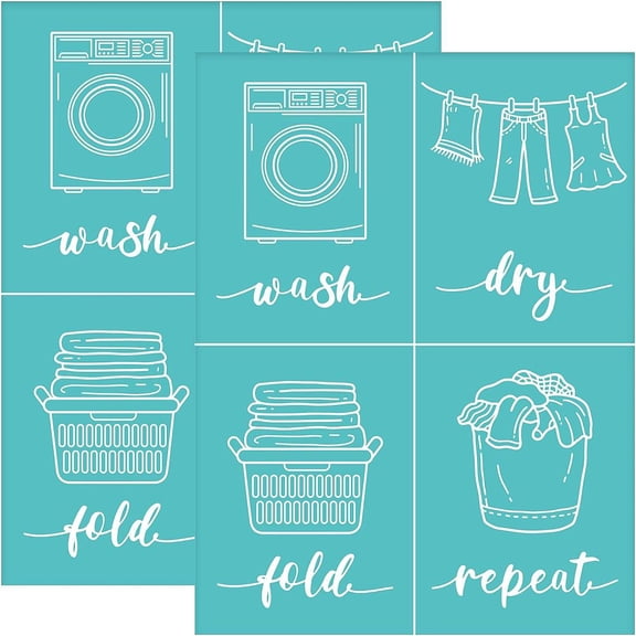2 Pcs Washroom Self-Adhesive Silk Screen Printing Stencil Mesh Transfer Stencil Laundry Room Silk Screen Stencil