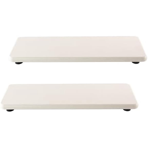 2 Pcs Water Absorbing Stone Trays, Kitchen/Bathroom Sink Soap Dish, Diatomite Tray Used for Hand Soap & Cosmetic Bottles in The Modern Home, 3.15" W x 8.7" L, White