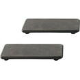 thumbnail image 1 of 2 Pcs Water Absorbing Stone Trays, Kitchen/Bathroom Sink Soap Dish, Diatomite Tray Used for Hand Soap & Cosmetic Bottles in The Modern Home, 3.15" W x 6.3" L, Dark Gray, 1 of 10