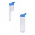 thumbnail image 1 of 2 Pcs Water Bottle with Straw, 700ml Large Capacity Water Bottle with Handle, Wide Mouth Leakproof Drink Cup Light Weights and Portable for Outdoor Sport Travel, 2.75"x9.69", Clear B, 1 of 4