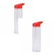 thumbnail image 1 of 2 Pcs Water Bottle with Straw, 700ml Large Capacity Water Bottle with Handle, Wide Mouth Leakproof Drink Cup Light Weights and Portable for Outdoor Sport Travel, 2.75"x9.69", Clear A, 1 of 4
