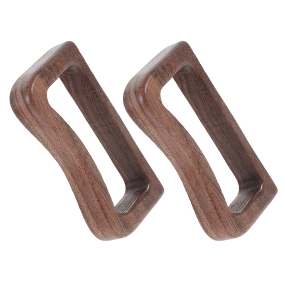 2pcs Tea Separation Cup Wooden Handle Replacement Ergonomic Teacup Grip for Household Use Double-Layer Mug Smooth Wooden Handles