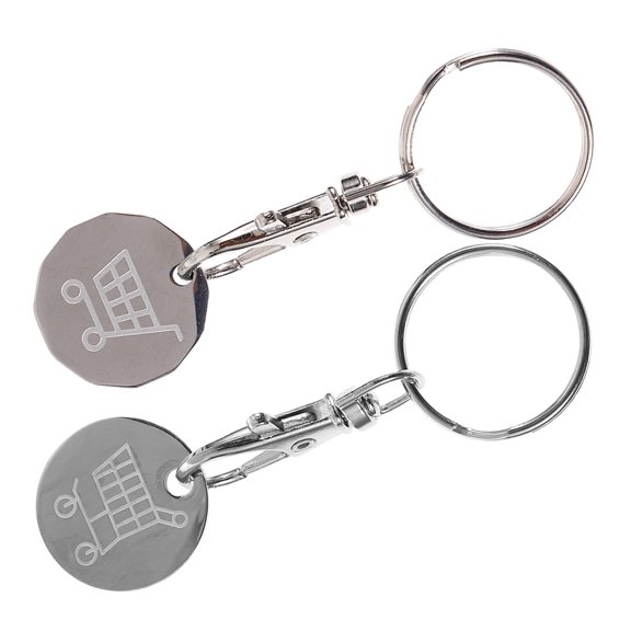 2 Pcs Water Pipe Anti-reverse Silver Shopping Cart Token Deduction