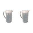 thumbnail image 1 of 2 Pcs Water Pitcher 1500ml BPA Free with Lid and Handle, Large Capacity Leak Proof Jug for Cold Water Ice Tea, Durable Lightweight Fridge Friendly Pitcher for Juice White, Pitchers, 1 of 9