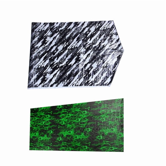 2 Pcs Water Transfer Printing Film Hydrographics Hydro Dipping Kit, Skull Green 0.5x2m & Splatter 0.5x1m,2 x Water Transfer Printing Film,green & Black+white