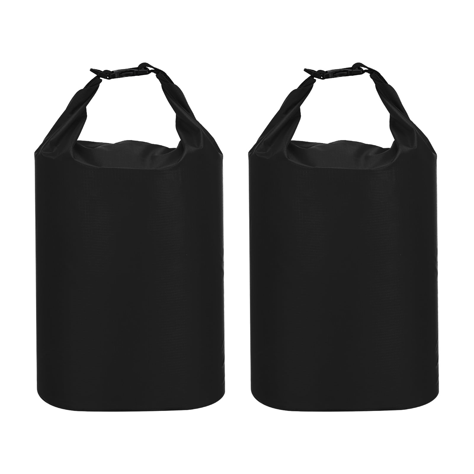2 Pcs Waterproof Dry Bag Dry Sack Lightweight Portable Travel Black