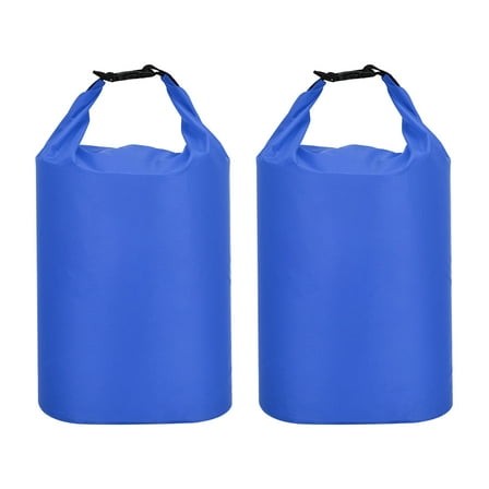 2 Pcs Waterproof Dry Bag Dry Sack Lightweight Portable Travel Dark Blue
