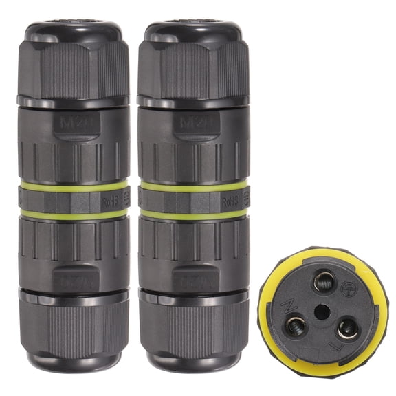 2 Pcs Waterproof Junction Box M20 3 Pin Wire Connector for Wire Range 5-12mm