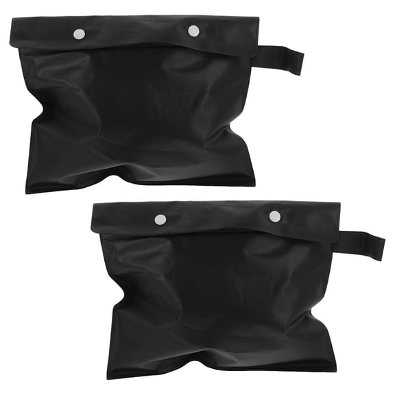 Portable EVA Raincoat Storage Bag Lightweight and Easy to Carry for Travel Use Black 2pcs