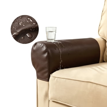 Cover 2 Stretch Sofa Armrest Covers, Waterproof Faux Leather Furniture ...