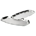 thumbnail image 1 of 2 Pcs Wave Stainless Steel Towel Tray Storage Tray Decorative Tray Jewelry Tray Trinket Dish Plate Tea Tray Fruit Trays Cosmetics Jewelry Organizer (Silver), 1 of 5