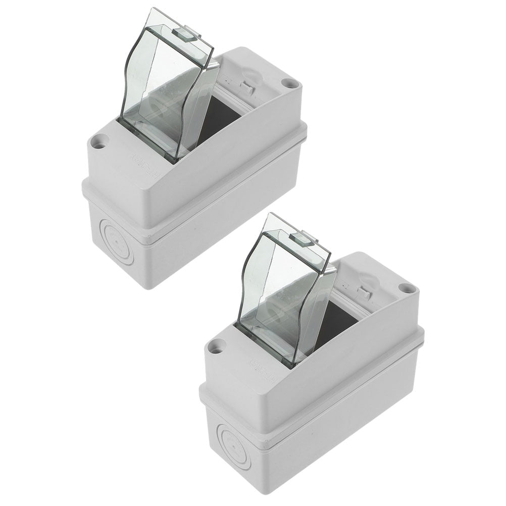 2 Pcs Way Distribution Box High Performance Electrical Boxes Din Rail