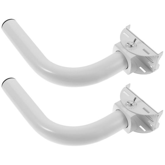 2 Pcs Weather Station Mounting Pole Outdoor Antenna Mount Antenna Mounting Pole Pole Mount Bracket Outdoor Wireless Monitoring Ap Directional Antenna Wall Mount Bracket Bridge White Stainless Steel
