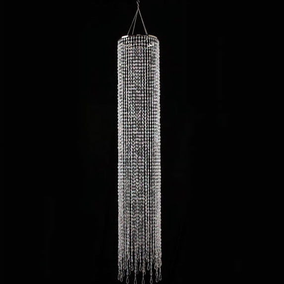 2 Pcs Wedding Lights Beaded Crystal Chandelier & Light Kit Acrylic Drops 5 ft. Clear