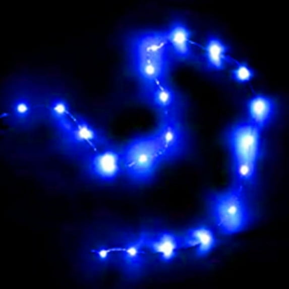 2 Pcs Wedding Lights Fantasia LED Fairy Lights Silver Wire 3 feet Blue