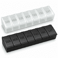 thumbnail image 1 of Large Pill Organizer, Bug Hull 2 Pcs Weekly Pill Organizer, 7 Day Pill Case, Travel Medicine Organizer, 1 of 8
