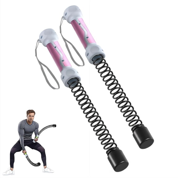 2 Pcs Weighted Ropeless Battle Ropes for Home Gym, Portable Cordless Training Rope with Handles, 3-in-1 Workout Equipment for Strength, Full Body Fitness