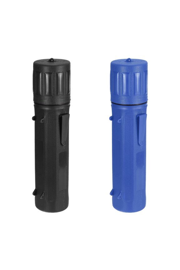 2 Pcs Welding Rod Storage Tube, 14.5 Inch Tungsten Electrode Holder Container Airproof Waterproof 4.5kg Capacity with Strap, Black,Blue