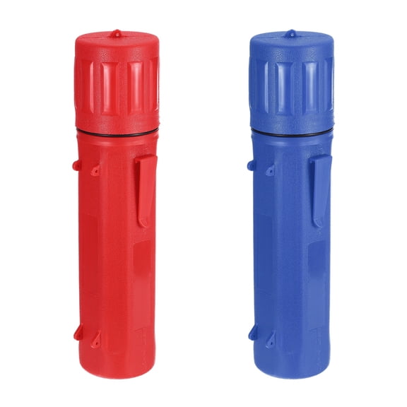 2 Pcs Welding Rod Storage Tube, 14.5 Inch Tungsten Electrode Holder Container Airproof Waterproof 4.5kg Capacity with Strap, Red,Blue