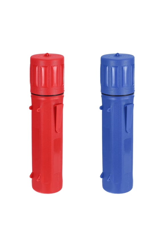 2 Pcs Welding Rod Storage Tube, 14.5 Inch Tungsten Electrode Holder Container Airproof Waterproof 4.5kg Capacity with Strap, Red,Blue