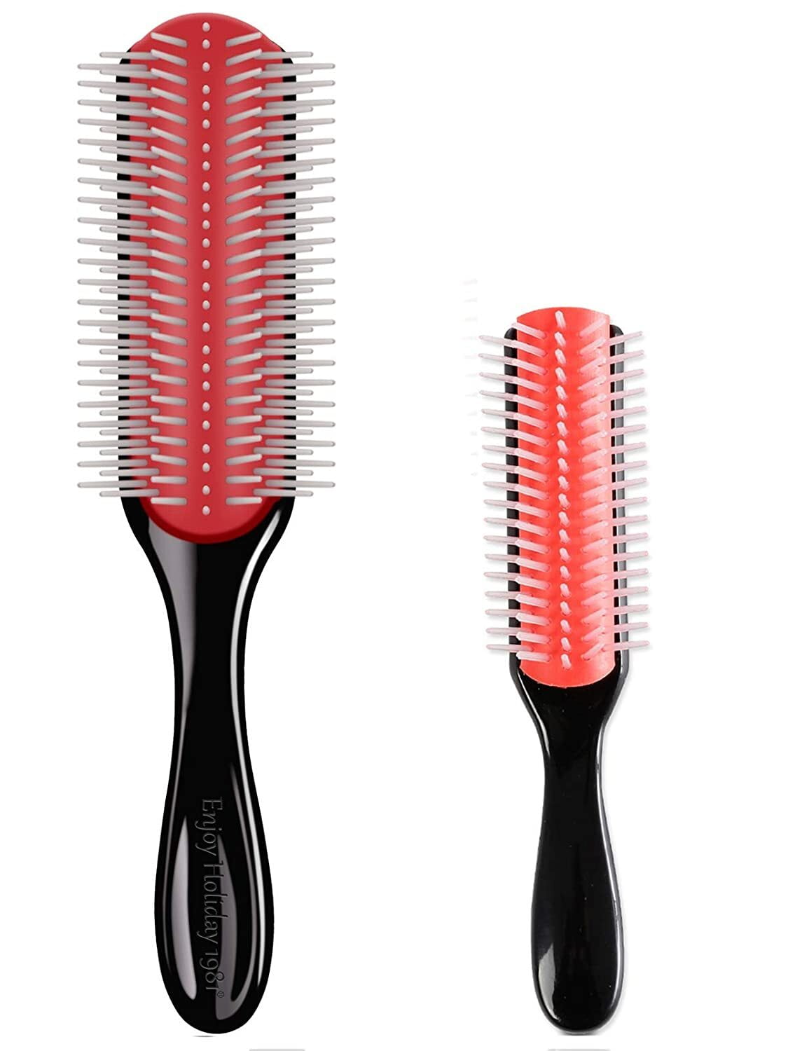 2 Pcs Wet Curly Hair Brush Styling Detangling Paddle Brush Wig Travel Hair  Brushes for Women Men 7-Row + 5-Row
