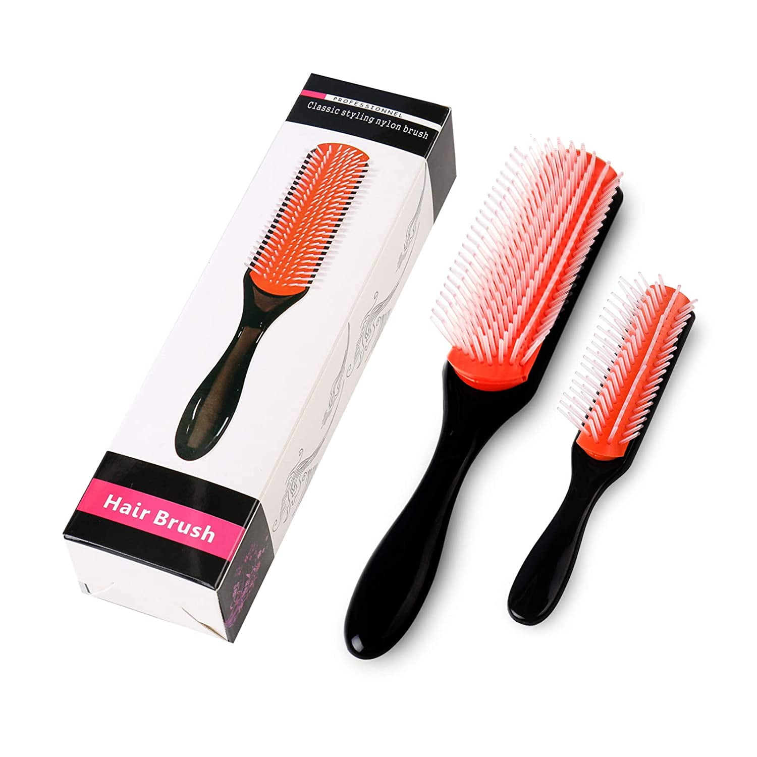 2 Pcs Wet Curly Hair Brush Styling Detangling Paddle Brush Wig