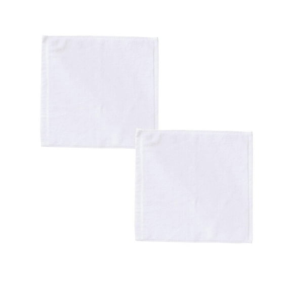 2 Pcs White Bandana, Plain Solid Cotton Large Headband Head Wrap Handkerchief 10"