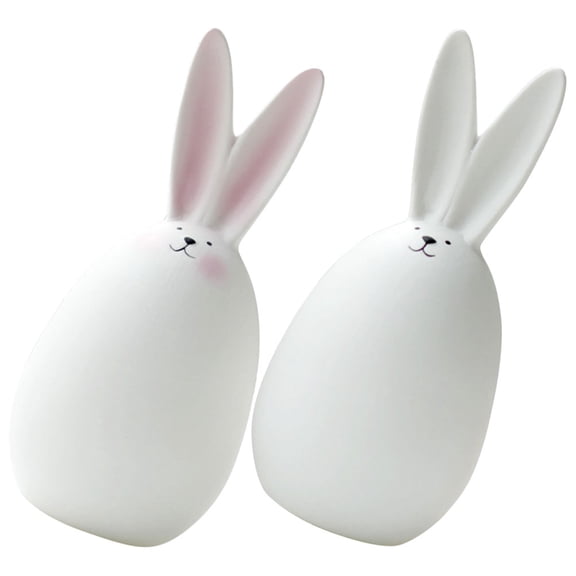 2 Pcs White Bunny Bank Set for Adults and Car Mini , Cute Savings Toys