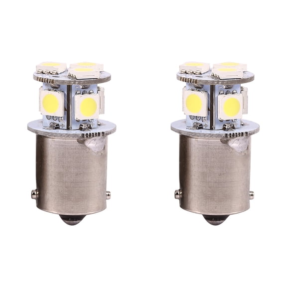 2 Pcs White LED Car Brake Light Bulb BA15S R5W 1156 5050 8SMD LED Car Lights Bulb Tail Light Bulbs Backup Signal Blinker 12V Replacement