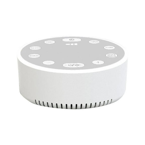 2 Pcs White Noise Machine for Sleep Aid with Soothing Sounds & Breathing Light Speaker Portable Mood Relaxation 12 Natural Sounds Timer 3.2 Inch Compact Travel Friendly USB Charging
