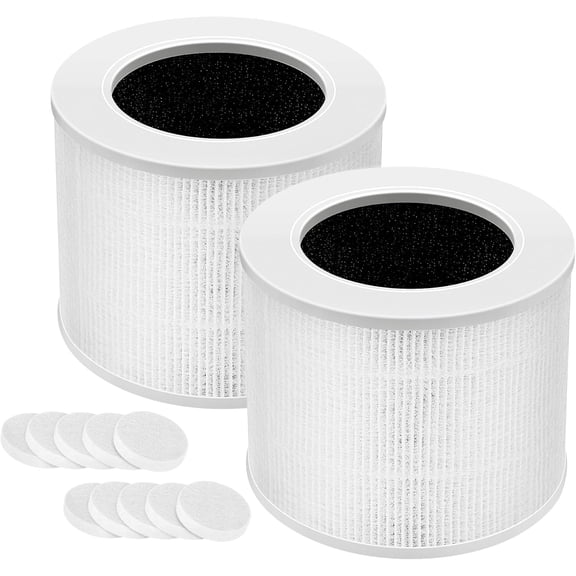 2 Pcs White Replacement Air Filter Compatible With LEVOIT Core Mini Core Mini-P Core Mini-RF Daily Home Air Purifying
