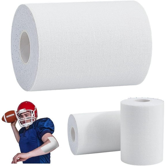 2 Pcs White Turf Tapes 3.93 Inches x 5.5 Yards Football Turf Tape Extra Wide Athletic Tape for Trainers Athletes First Gymnastics Boxing Lacrosse Hockey
