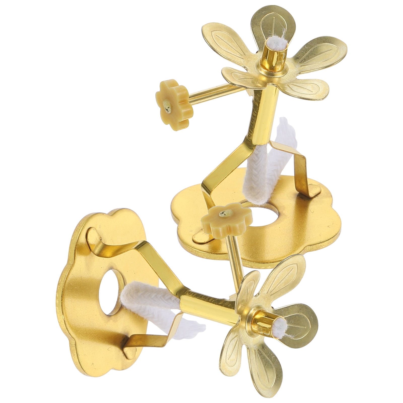 2 Pcs Wick Holder Candle Wicks Decor Wick Lamp Stand Oil Lamp Brass Candlestick Holders Buddha