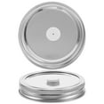 thumbnail image 1 of 2pcs Stainless Steel Mason Jar Vacuum Sealer Lids Split Type Caps for Regular Mouth Jars and Food Preservation, 1 of 8
