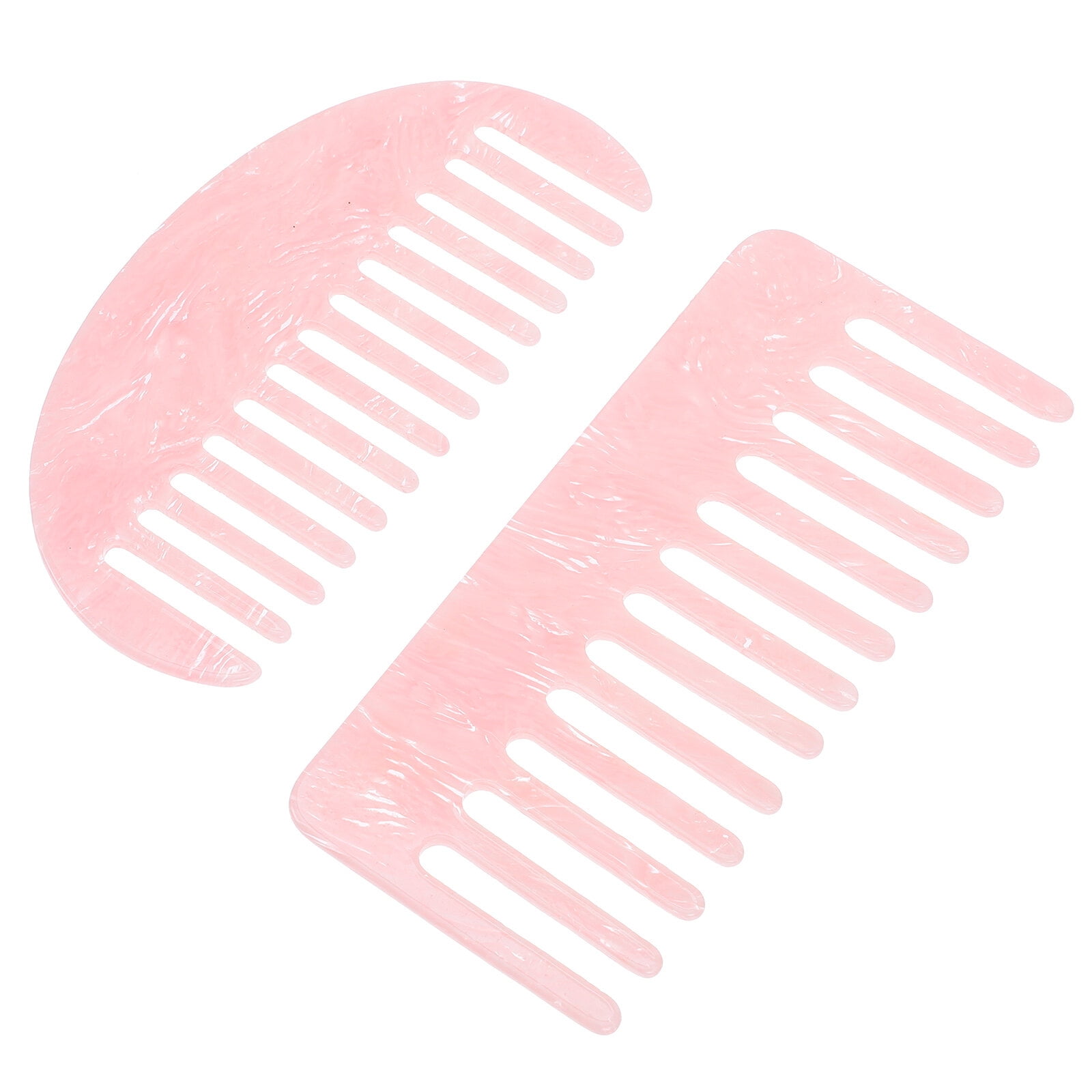 2 Pcs Wide-toothed Acetate Comb Leopard Prints Hair Accessories Bangs ...