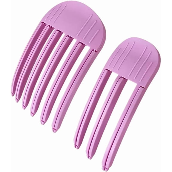 2 Pcs Wind Shaping Styling Comb for Fluffy Bangs,No-Trace Hair Root Lifting Volume Clip,Easy High Crown Tool,Quick Tools Volumizing Clips All Types (Rose Red) Rose Red