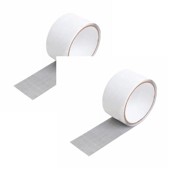 2 Pcs Window Screen Repair Tape Heavy Duty Screen Repair Kit Strong Adhesive Waterproof Fiberglass Screen Repair Kit Patch for Window Screen and Screen Door Tears Holes, 2"x1.8M, Gray