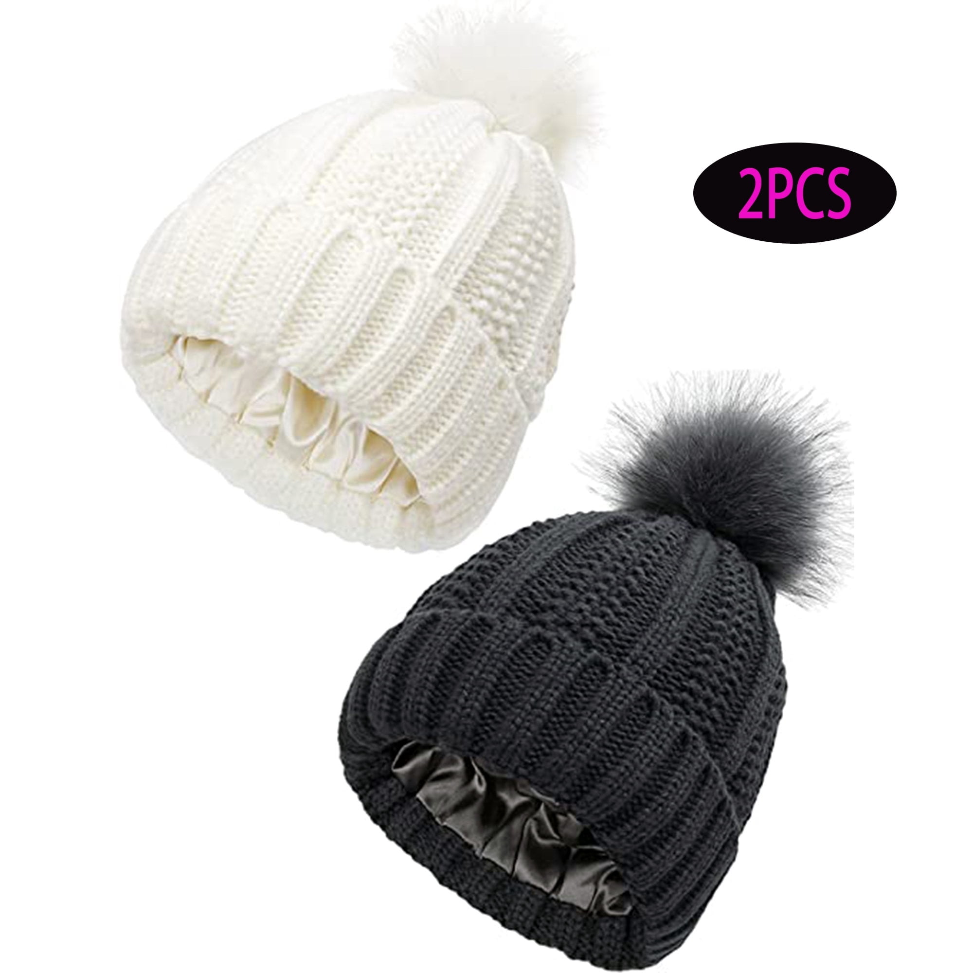 Winter Hat 2 Pom Poms, Winter Hat Pompom