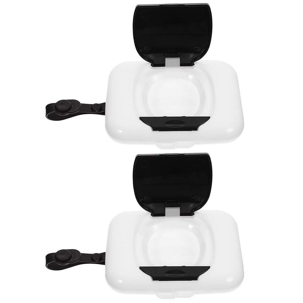 2 Pack Portable Wipes Dispenser Case - Canvas Travel Tissue Box For Diaper Bag, Camping, Car