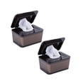 thumbnail image 1 of 2 Pcs Wipes Dispenser, Large Capacity Wipe Holder, Seal-Designed Dust-Proof Wet Wipes Container for Fresh Wipes, Non-Slip Wipes Case, Wipe Container with Sealing Design Lid, 1 of 4