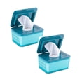 thumbnail image 1 of 2 Pcs Wipes Dispenser, Large Capacity Wipe Holder, Seal-Designed Dust-Proof Wet Wipes Container for Fresh Wipes, Non-Slip Wipes Case, Wipe Container with Sealing Design Lid, 1 of 4