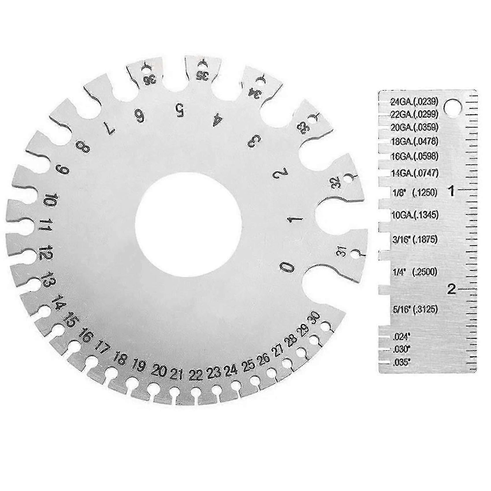 Wire Measuring Instruments 2 Pcs Wire Gauge Measurement Tool-round Wire Cable Sheet Thickness ...