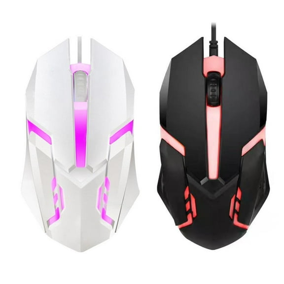 2 Pcs Wired Gaming Mouse LED Laptop PC Computer Optical Mice computer mouse