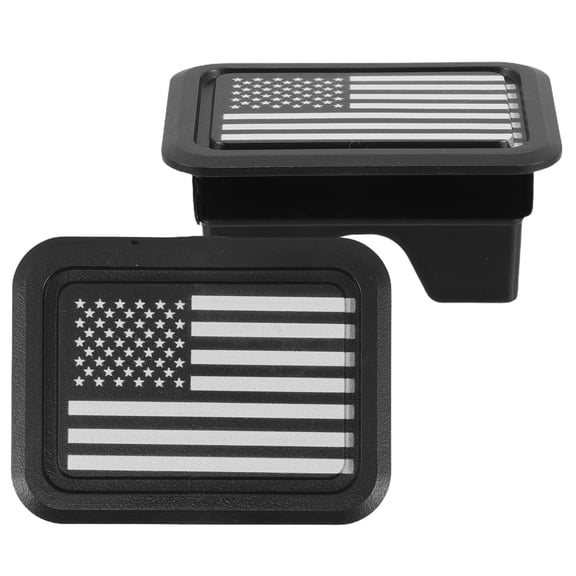 SASABAXI Ram Truck Accessories 2Pcs Abs Car Trunk Hole Plug Multi Color Patriotic Element 11.8X7.9X0.9in