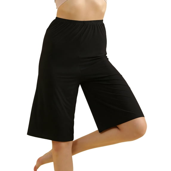 2 Pcs Women Culotte Half Slips Seamless Bloomer Pettipants Wide Leg Pants Liner Slip Shorts