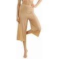 thumbnail image 1 of 2 Pcs Women Seamless Culotte Half Slips Bloomer Pettipants Wide Leg Pants Liner Slip Shorts, 1 of 6